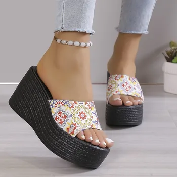 קיץ נשים נעלי פלטפורמת סנדלי טריזי נעלי חוצות נעלי אופנה עיצוב נופש נעל נעליים מזדמנים בתוספת גודל